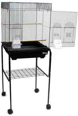 Small bird cage on on sale stand